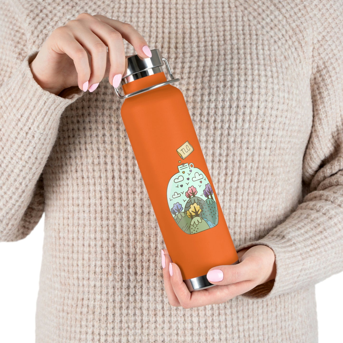 Take Care of Our Earth - Copper Vacuum Insulated Bottle, 22oz