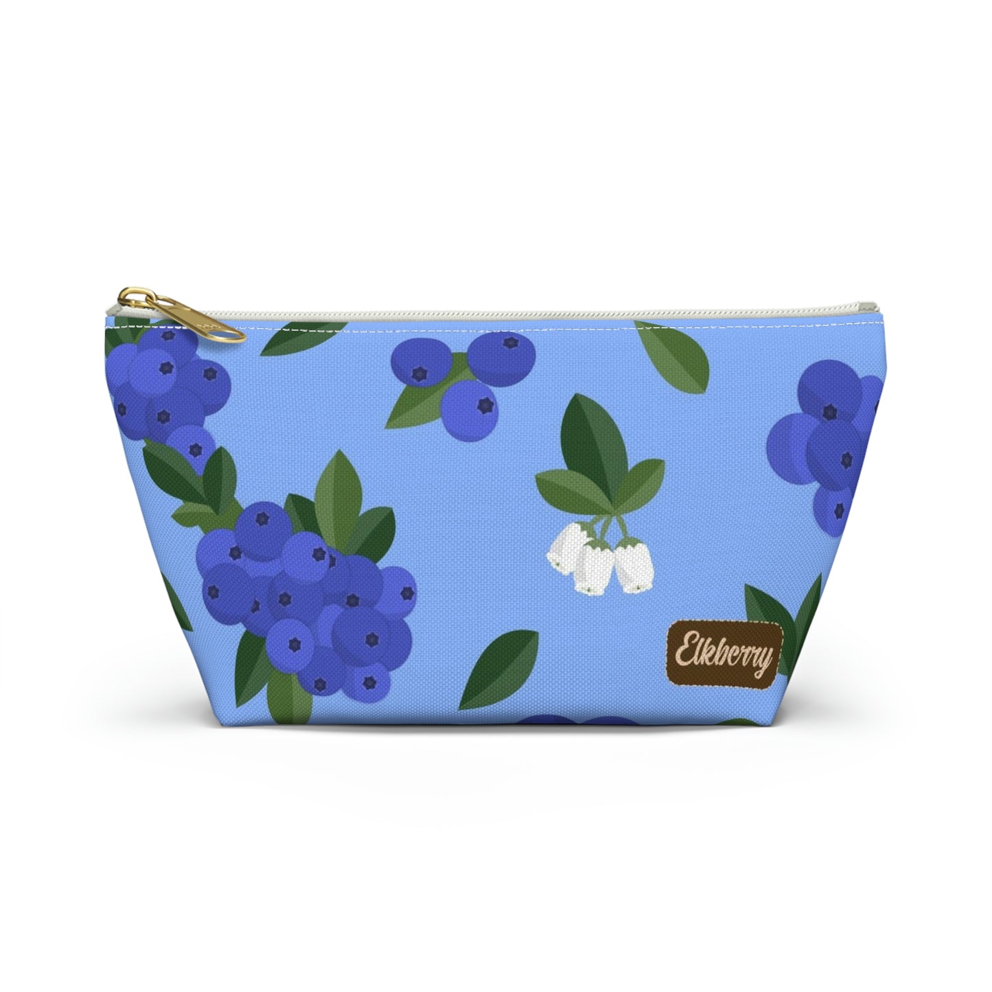 Big Bottom Zipper Pouch - Blueberries