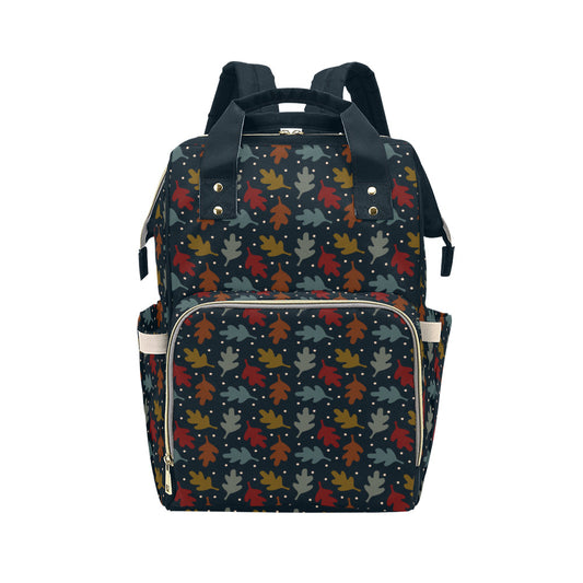Fall Leaves - Navy Multi-Function Backpack