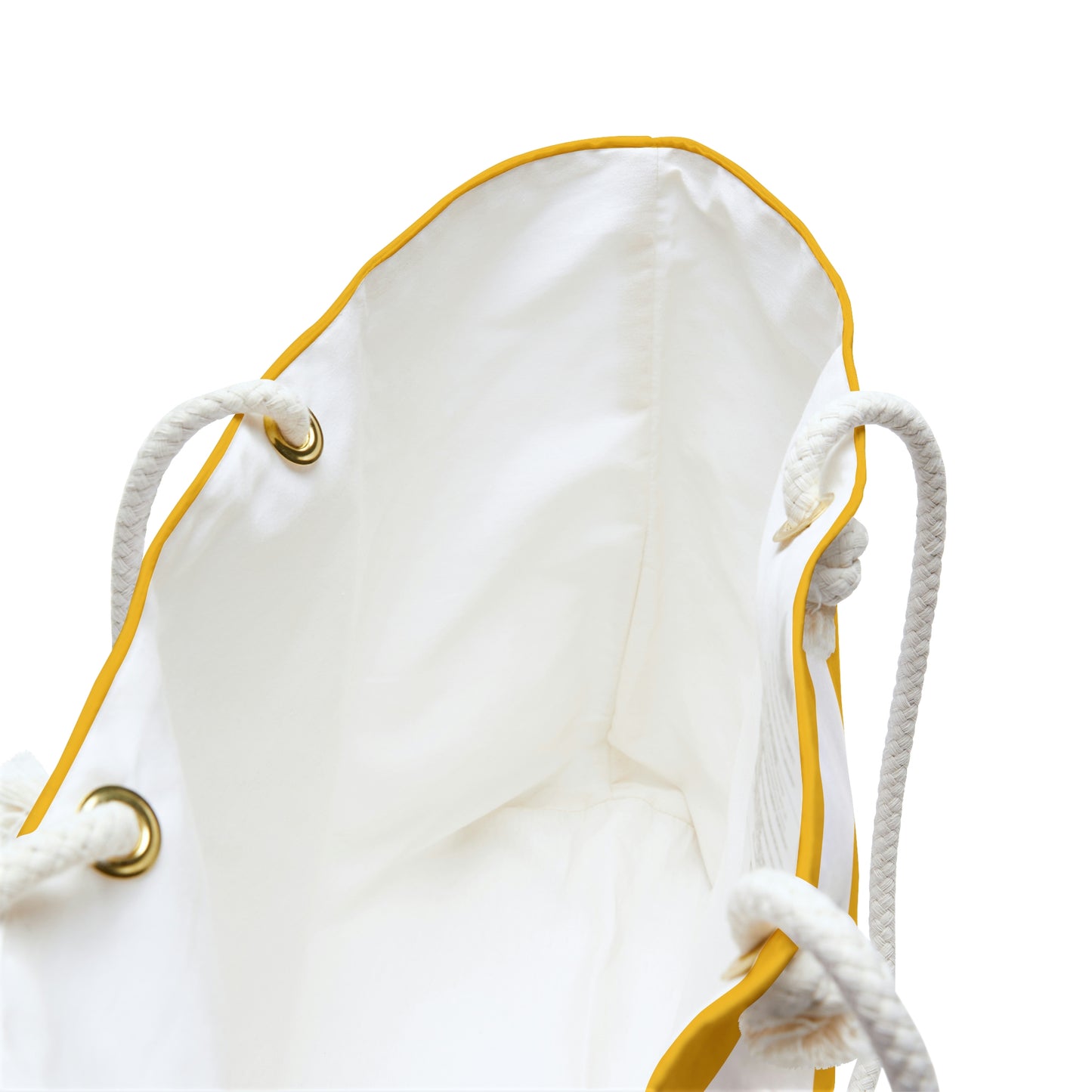 Weekender Tote Bag - Lemon Yellow/White Stripes