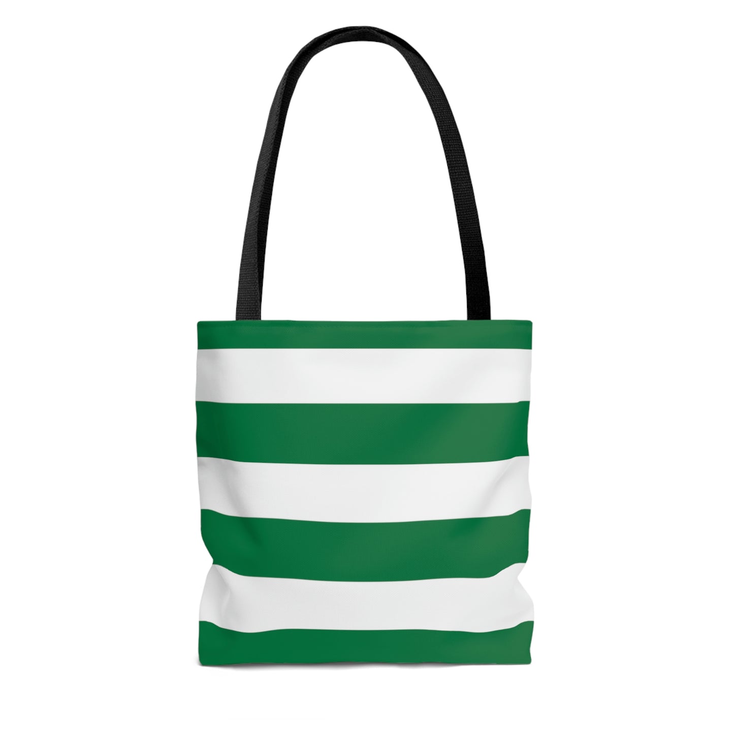 Lightweight Tote Bag - Kelly Green/White Stripes