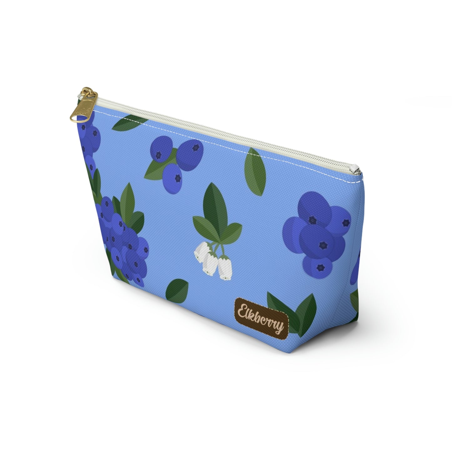 Big Bottom Zipper Pouch - Blueberries