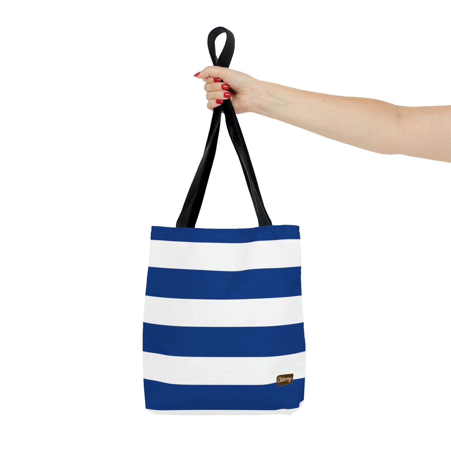 Lightweight Tote Bag - True Blue/White Stripes