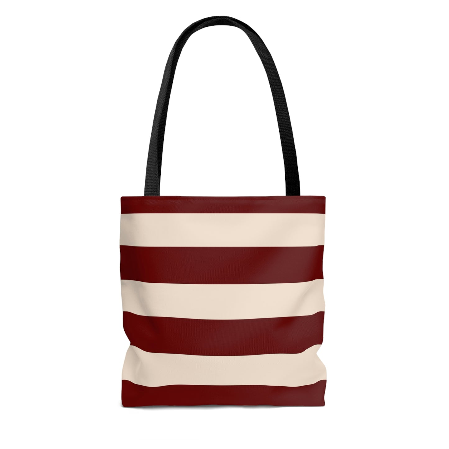 Lightweight Tote Bag - Berry/Cream Stripes