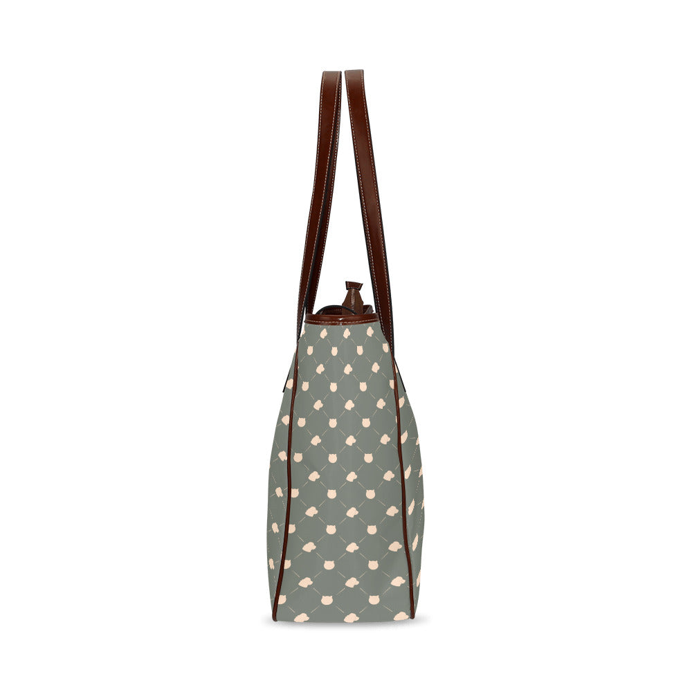 Cat & Dog - Sage Classic Tote Handbag