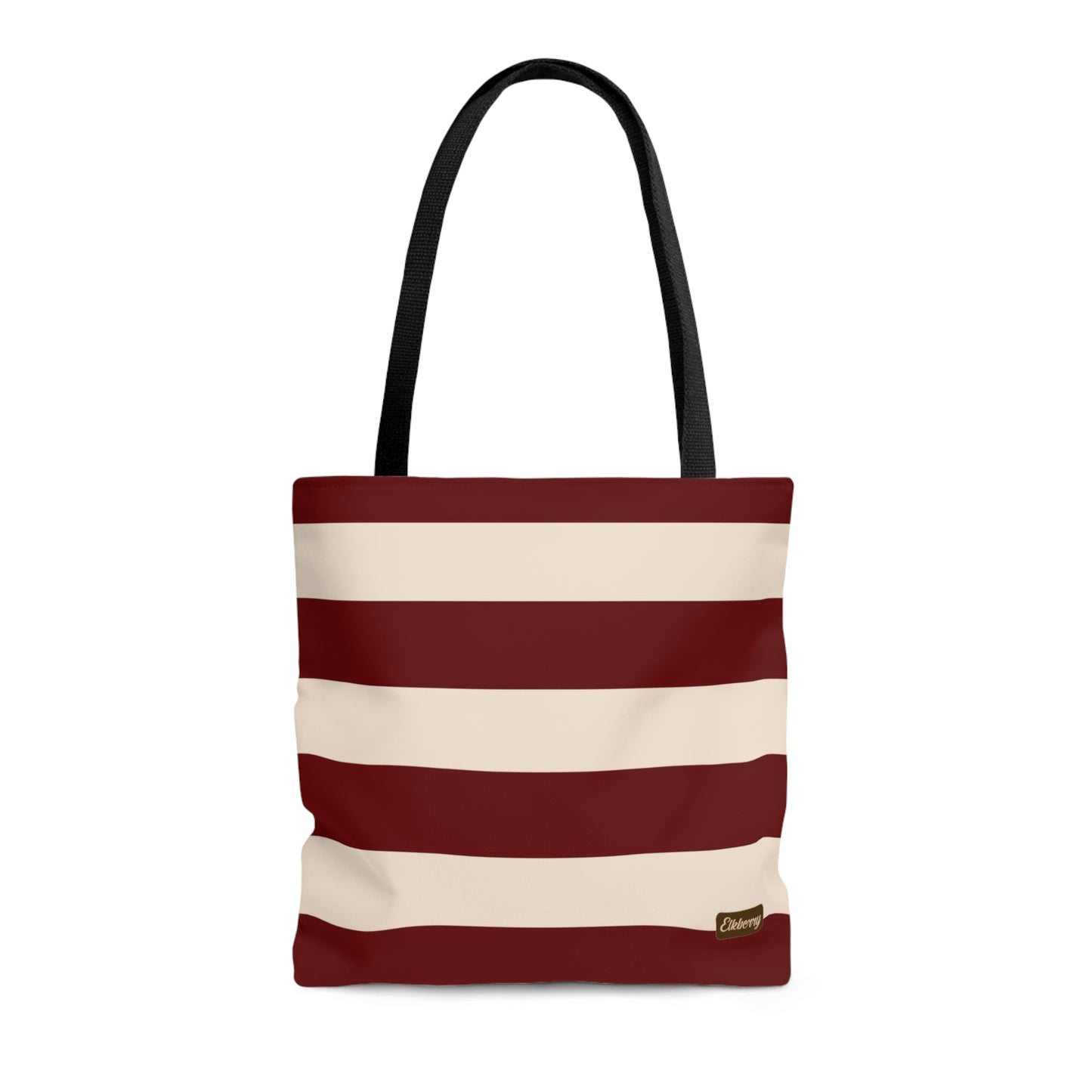 Lightweight Tote Bag - Berry/Cream Stripes
