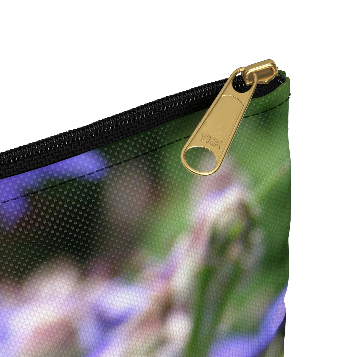 Flat Zipper Pouch - Bee on Bachelor's Button
