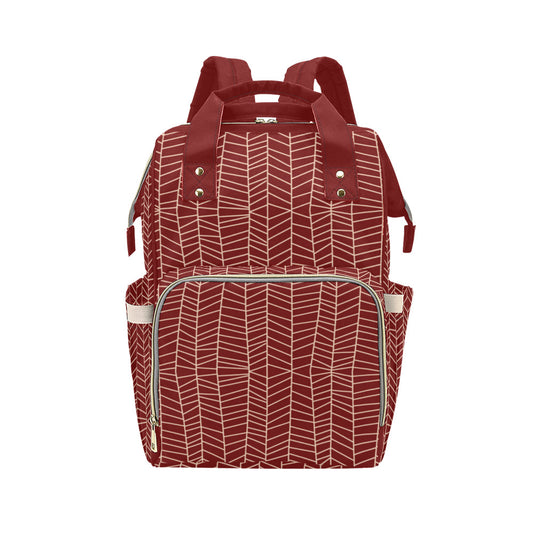 Herringbone - Wine Multi-Function Backpack