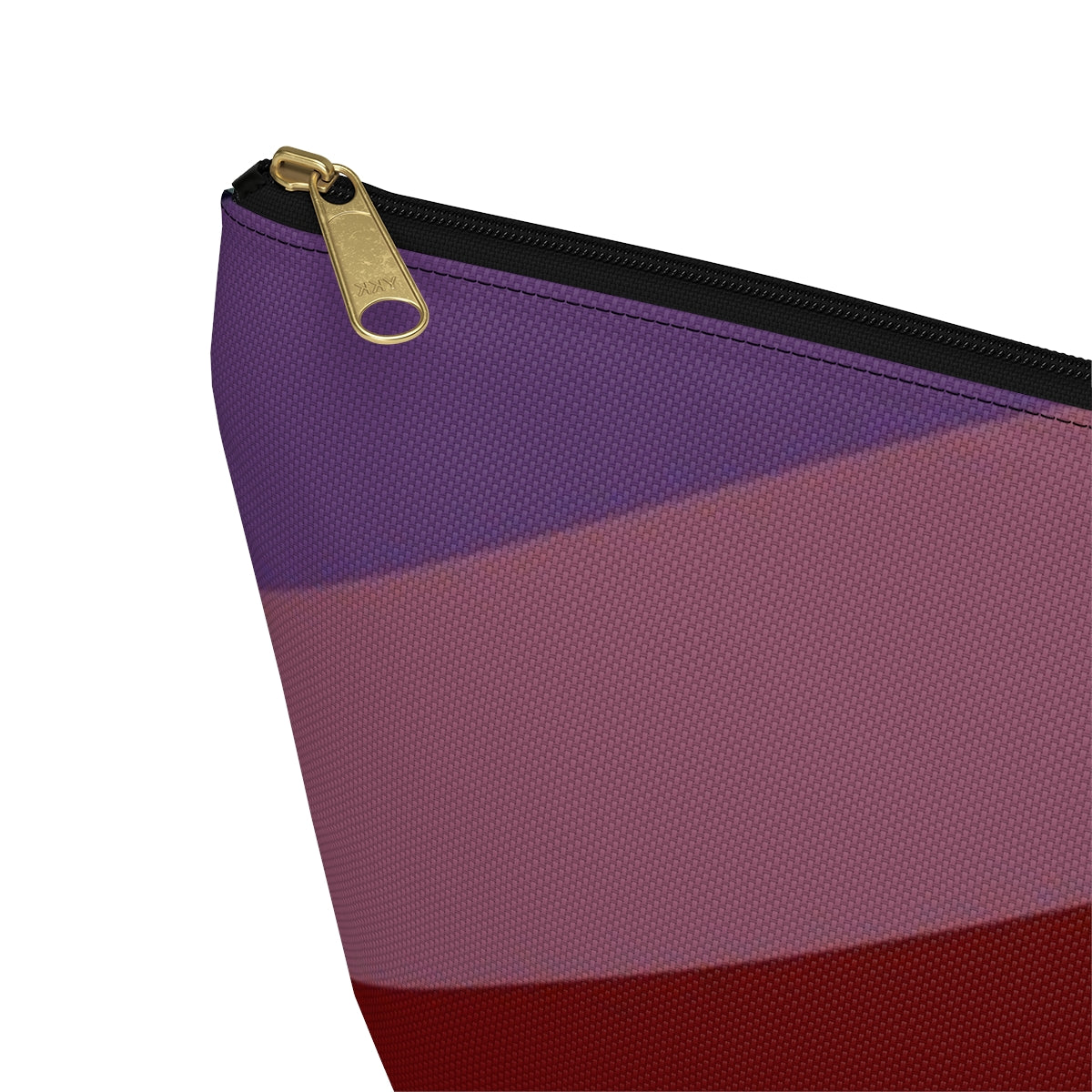 Big Bottom Zipper Pouch - Jeweltone Rainbow, Diagonal