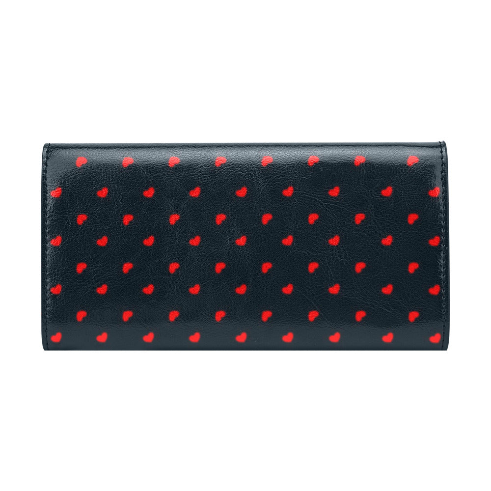 Hearts - Red & Navy Flap Wallet