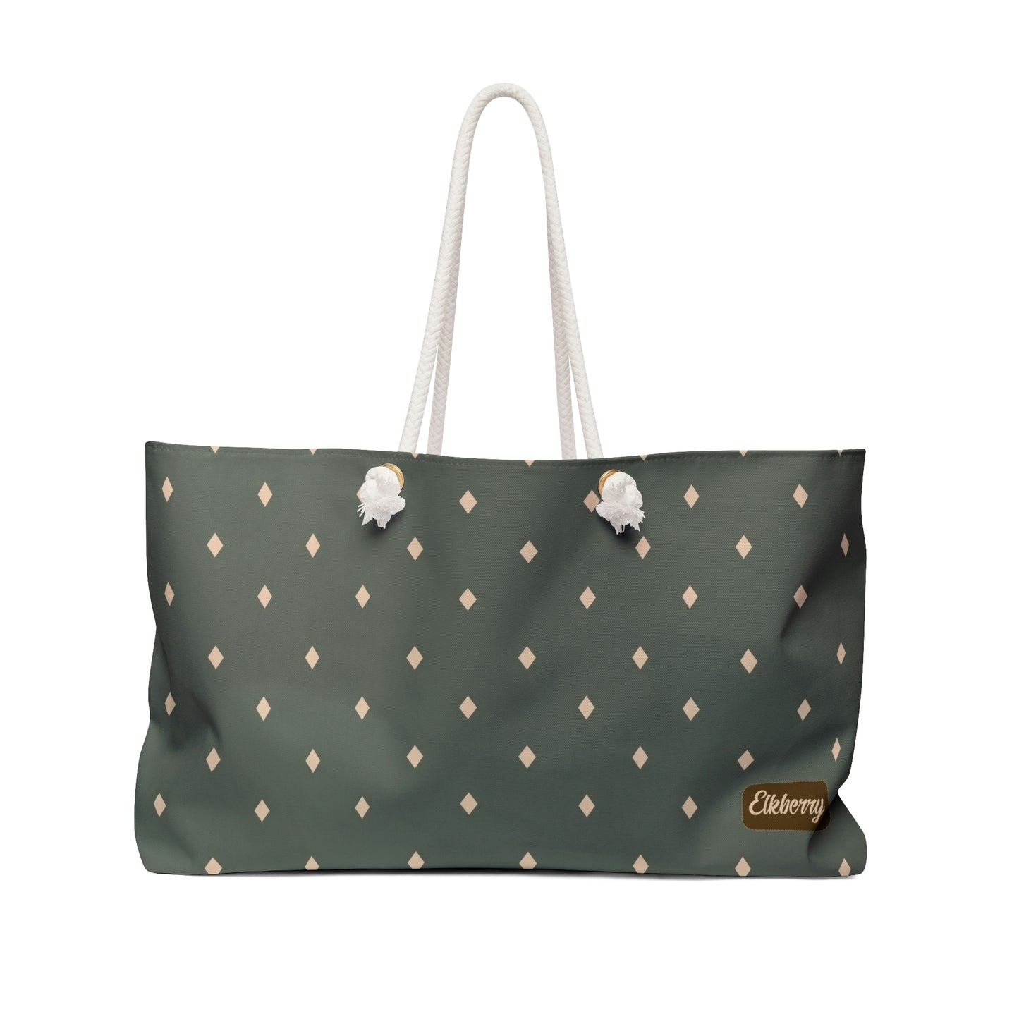 Weekender Tote Bag - Diamonds on Sage