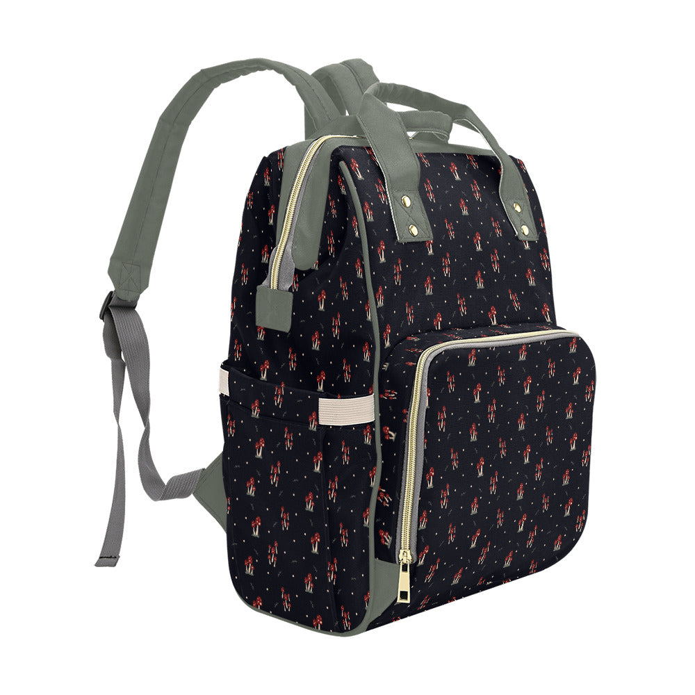 Mushroom Family - Sage Multi-Function Backpack
