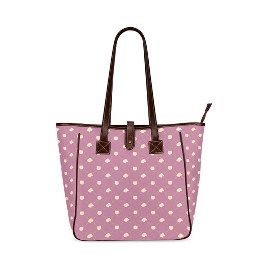 Cat & Dog - Dusty Rose Classic Tote Handbag