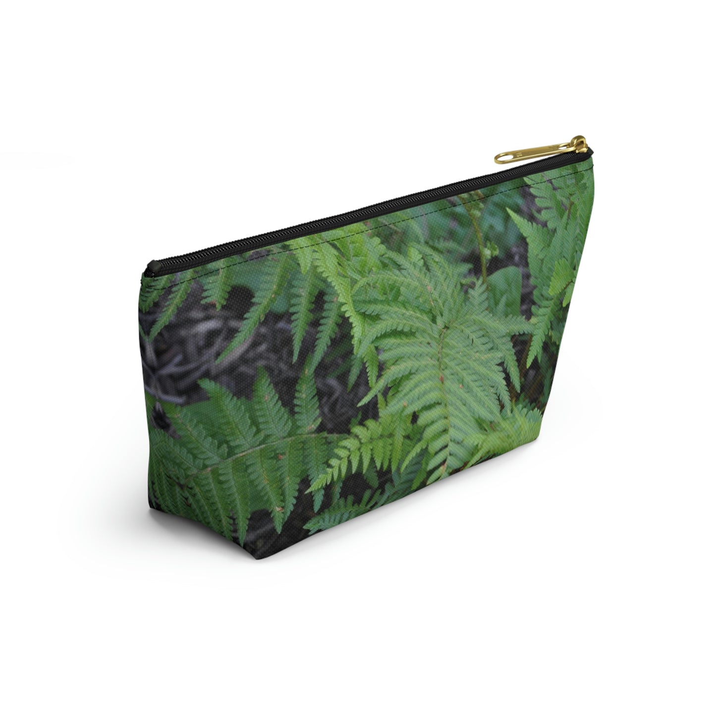 Big Bottom Zipper Pouch - Ferns