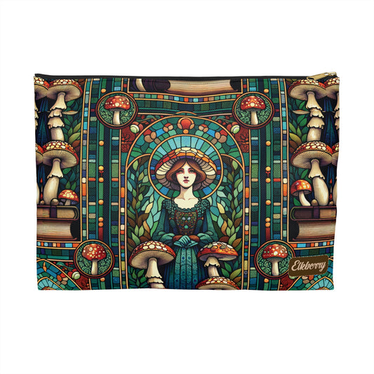 Flat Zipper Pouch - Mushroom Queen