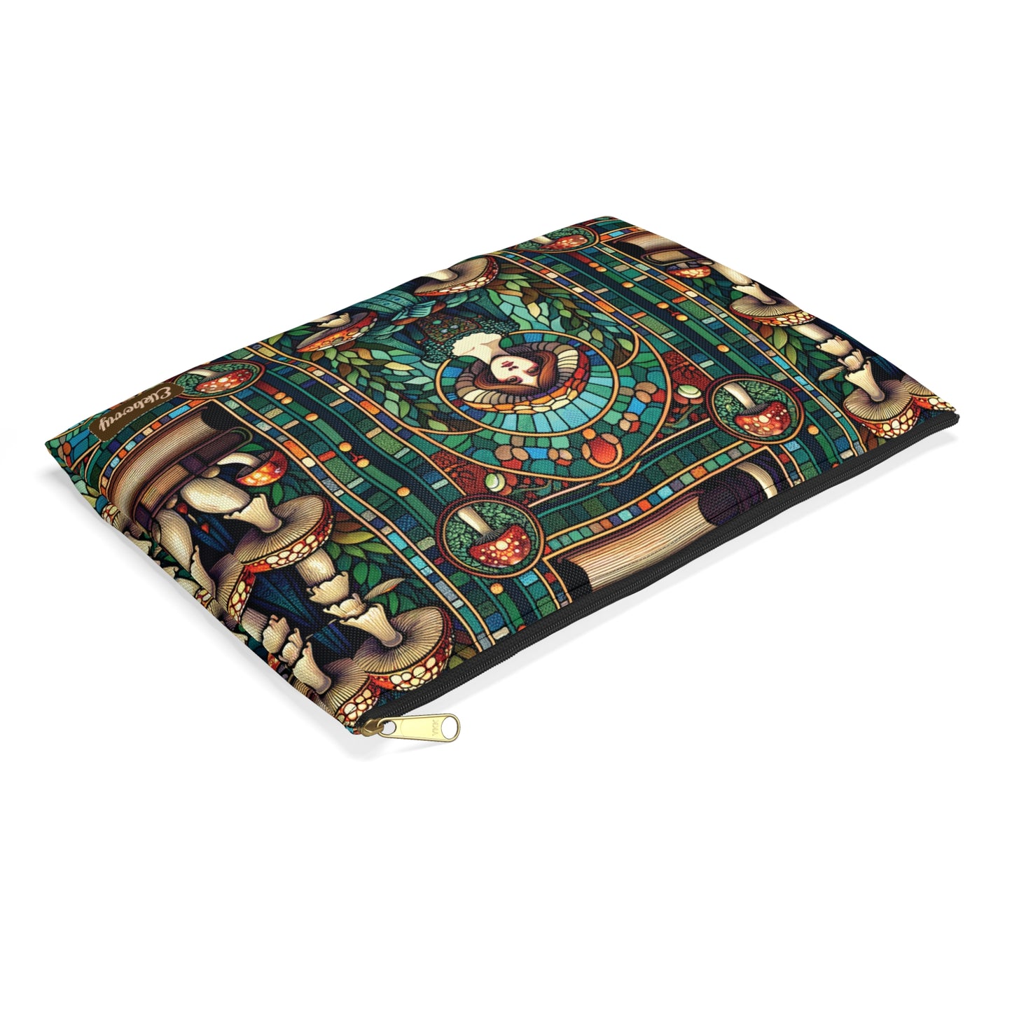 Flat Zipper Pouch - Mushroom Queen