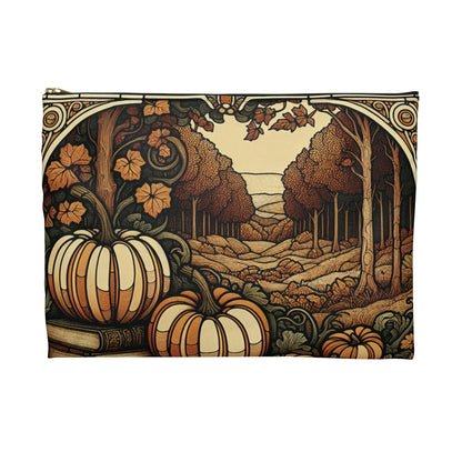 Flat Zipper Pouch - Pumpkin Patch