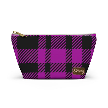 Big Bottom Zipper Pouch - Pink Buffalo Check, Pink Plaid