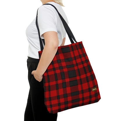 Lightweight Tote Bag - Red Buffalo Check, Red Plaid