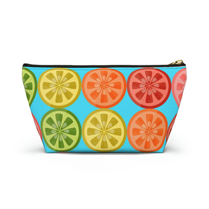 Big Bottom Zipper Pouch - Citrus Slices