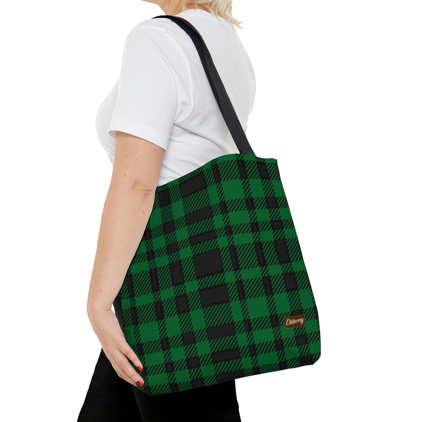 Lightweight Tote Bag - Green Buffalo Check, Green Plaid