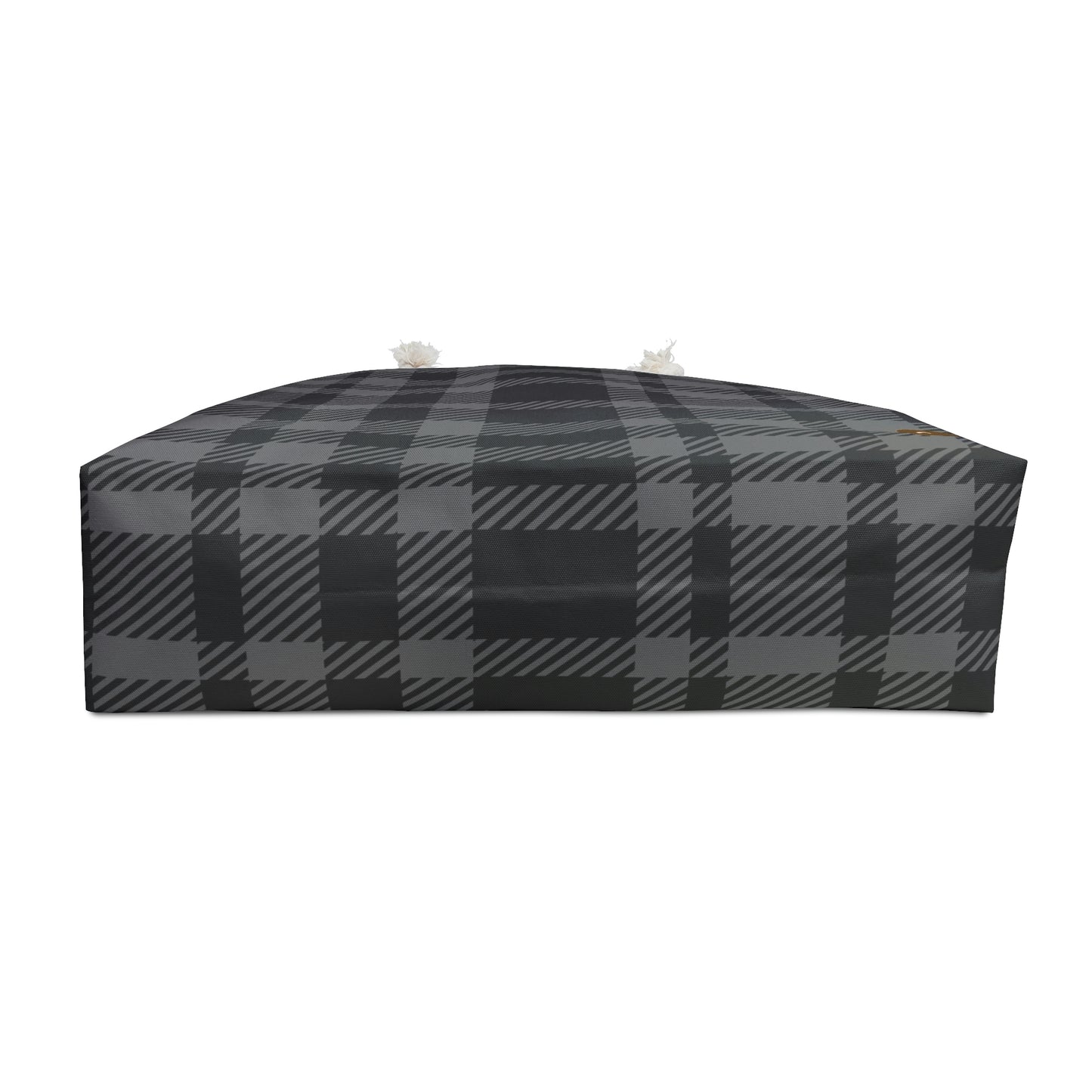 Weekender Tote Bag - Gray Buffalo Check, Gray Plaid