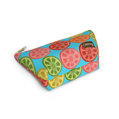 Big Bottom Zipper Pouch - Citrus Slices