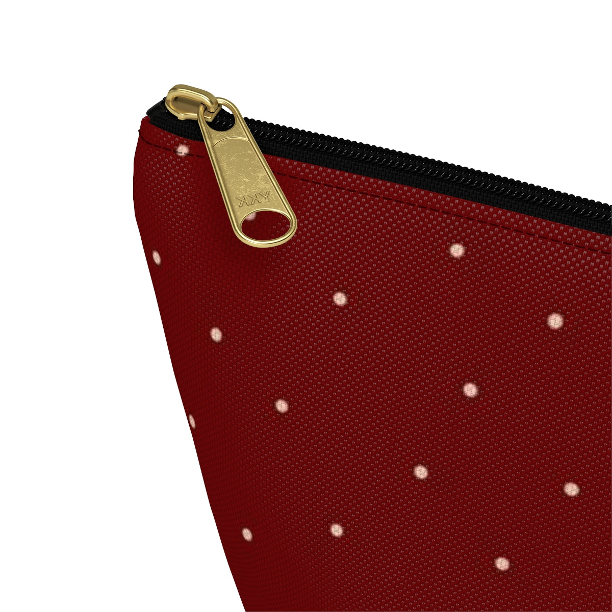 Big Bottom Zipper Pouch - Dots on Berry