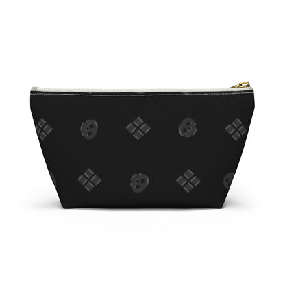 Big Bottom Zipper Pouch - Skulls & Diamonds