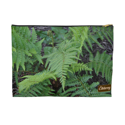 Flat Zipper Pouch - Ferns