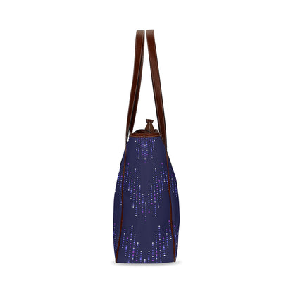 Glitter - Dark Purple Classic Tote Handbag