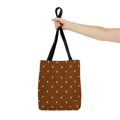 Lightweight Tote Bag - Diamonds on Pumpkin