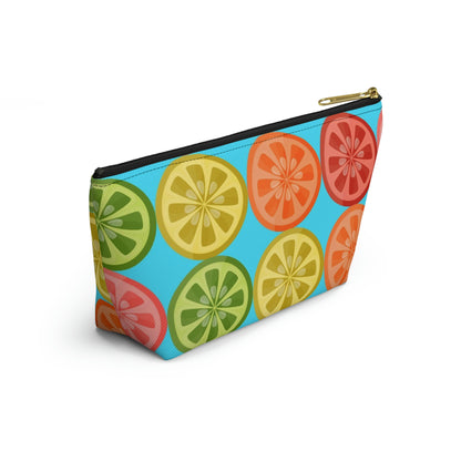 Big Bottom Zipper Pouch - Citrus Slices