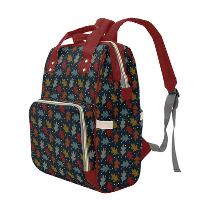 Fall Leaves - Wine Multi-Function Backpack