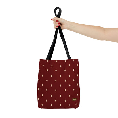 Lightweight Tote Bag - Diamonds on Berry