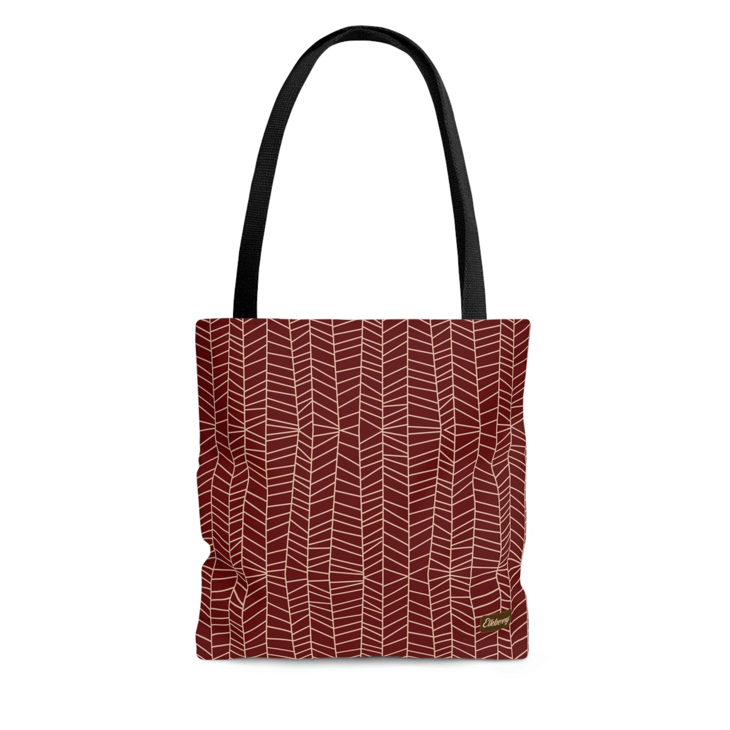 Lightweight Tote Bag - Herringbone in Berry