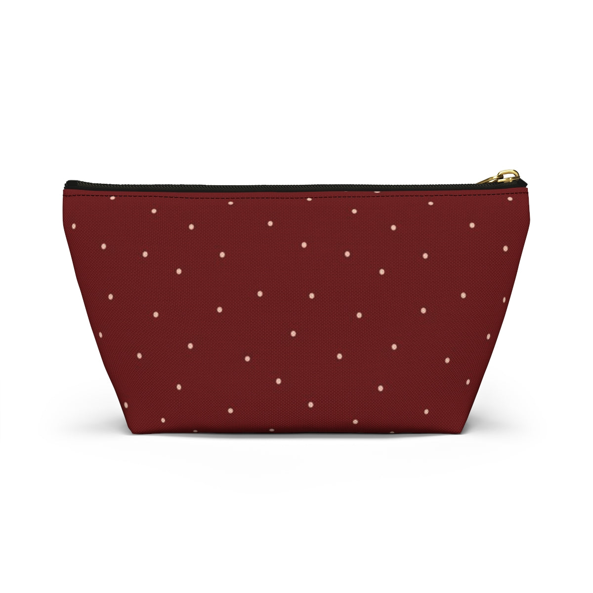 Big Bottom Zipper Pouch - Dots on Berry