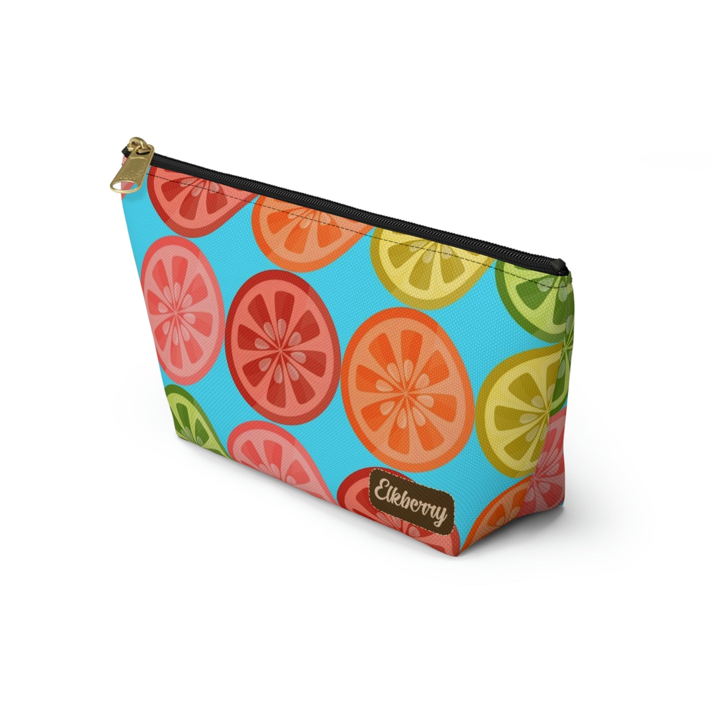 Big Bottom Zipper Pouch - Citrus Slices