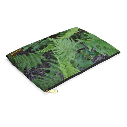 Flat Zipper Pouch - Ferns