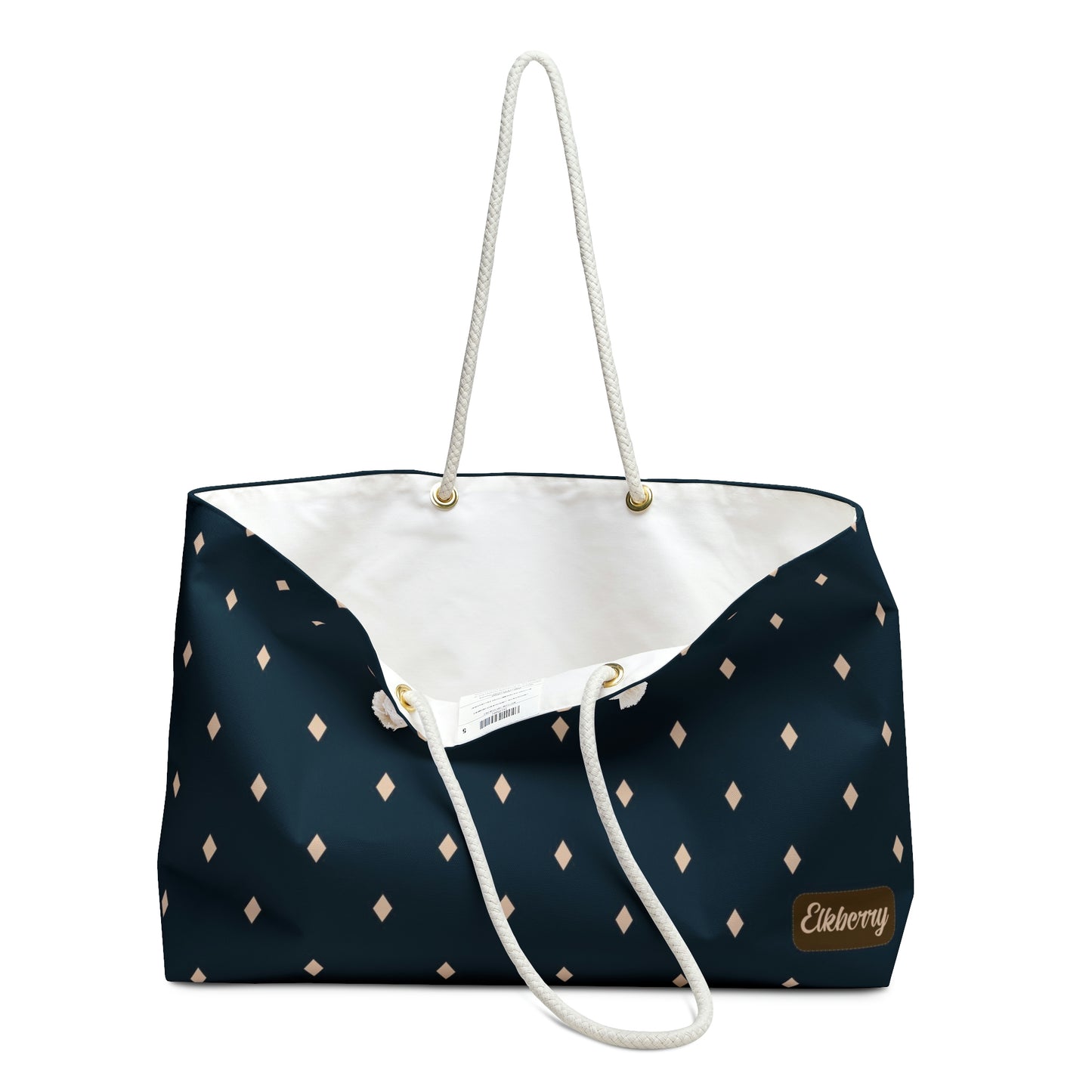 Weekender Tote Bag - Diamonds on Navy