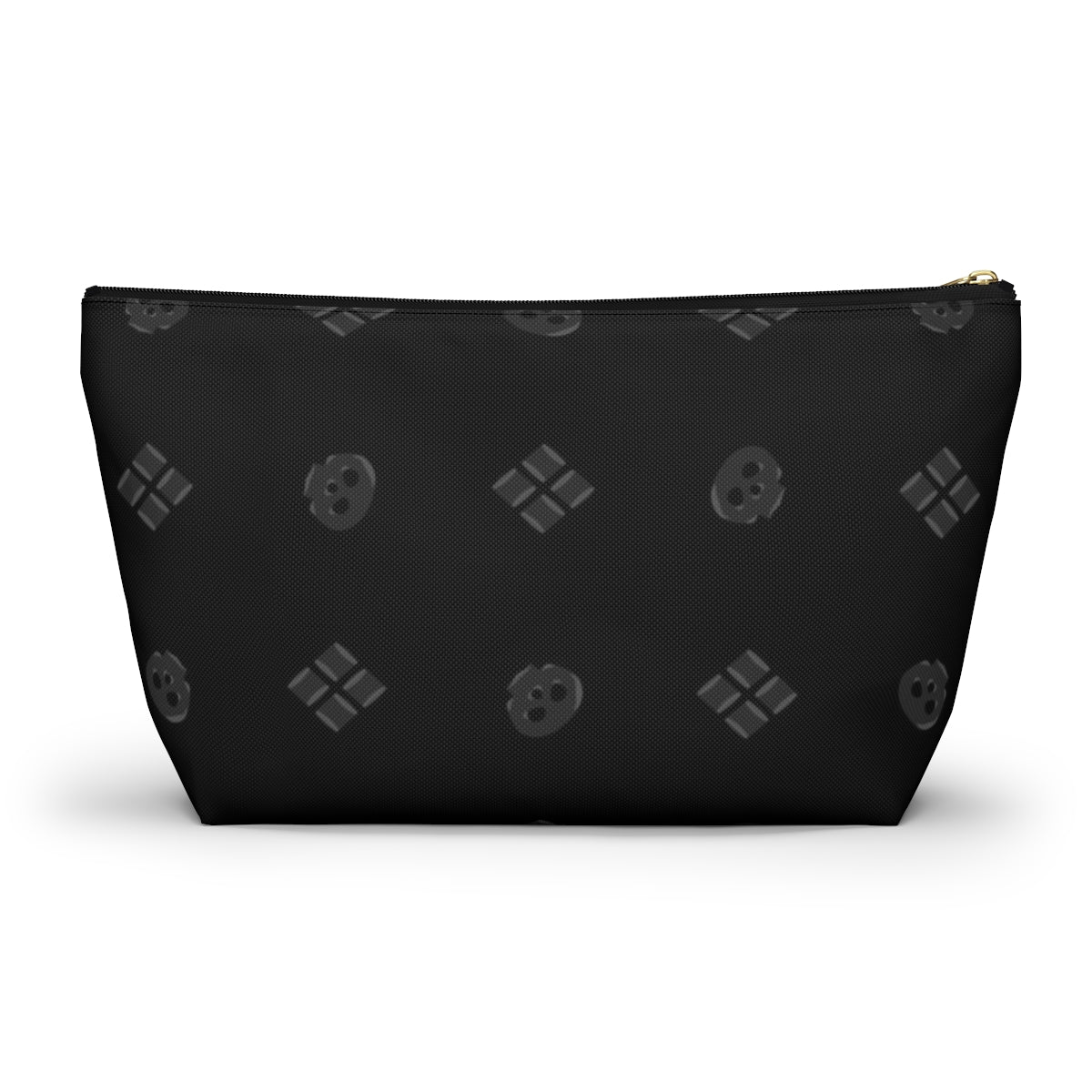 Big Bottom Zipper Pouch - Skulls & Diamonds