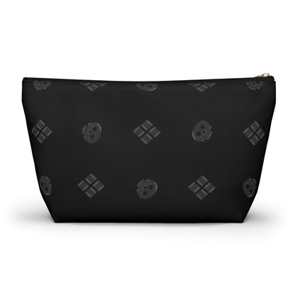 Big Bottom Zipper Pouch - Skulls & Diamonds