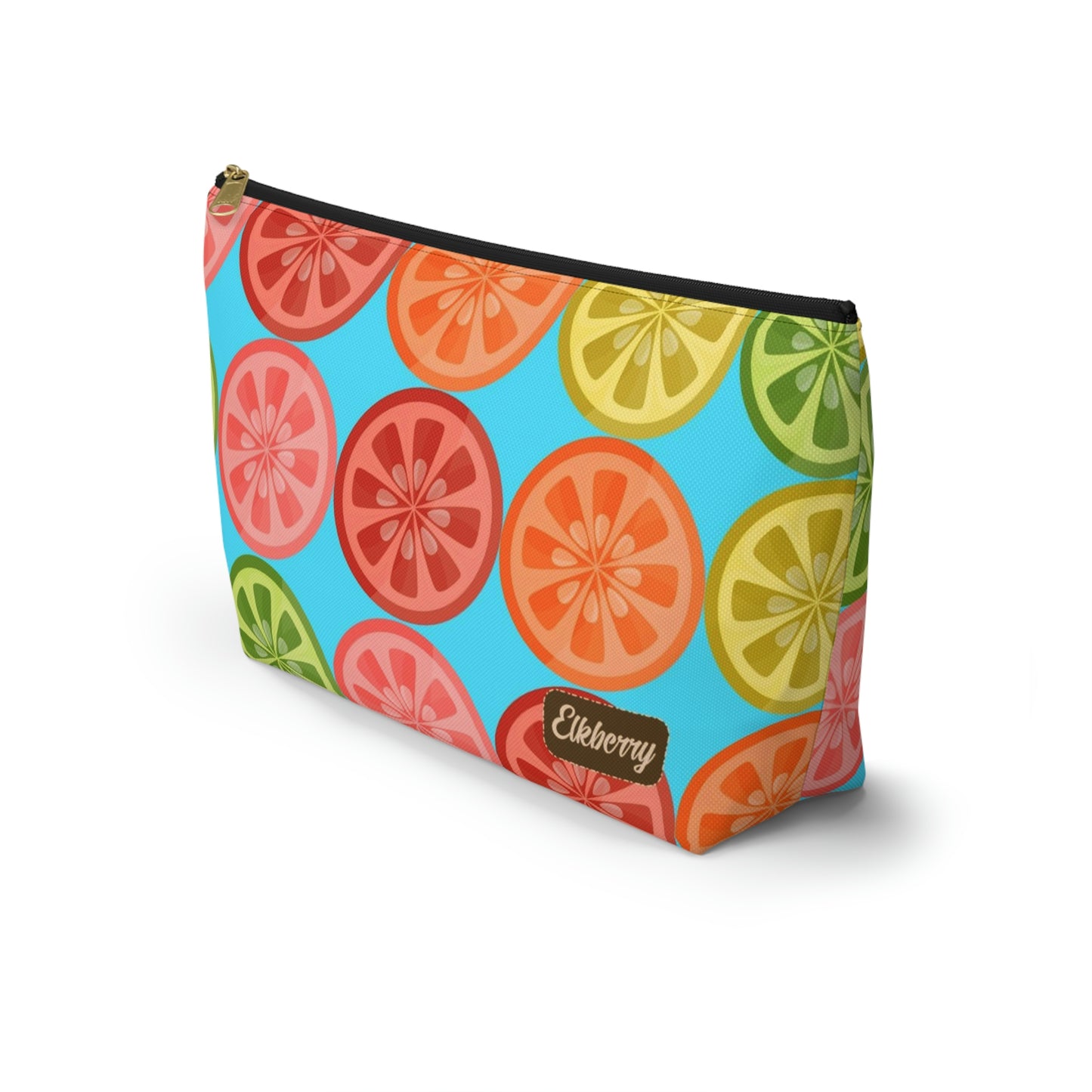 Big Bottom Zipper Pouch - Citrus Slices