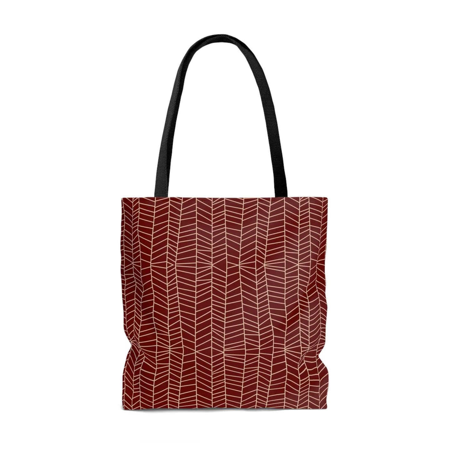 Lightweight Tote Bag - Herringbone in Berry