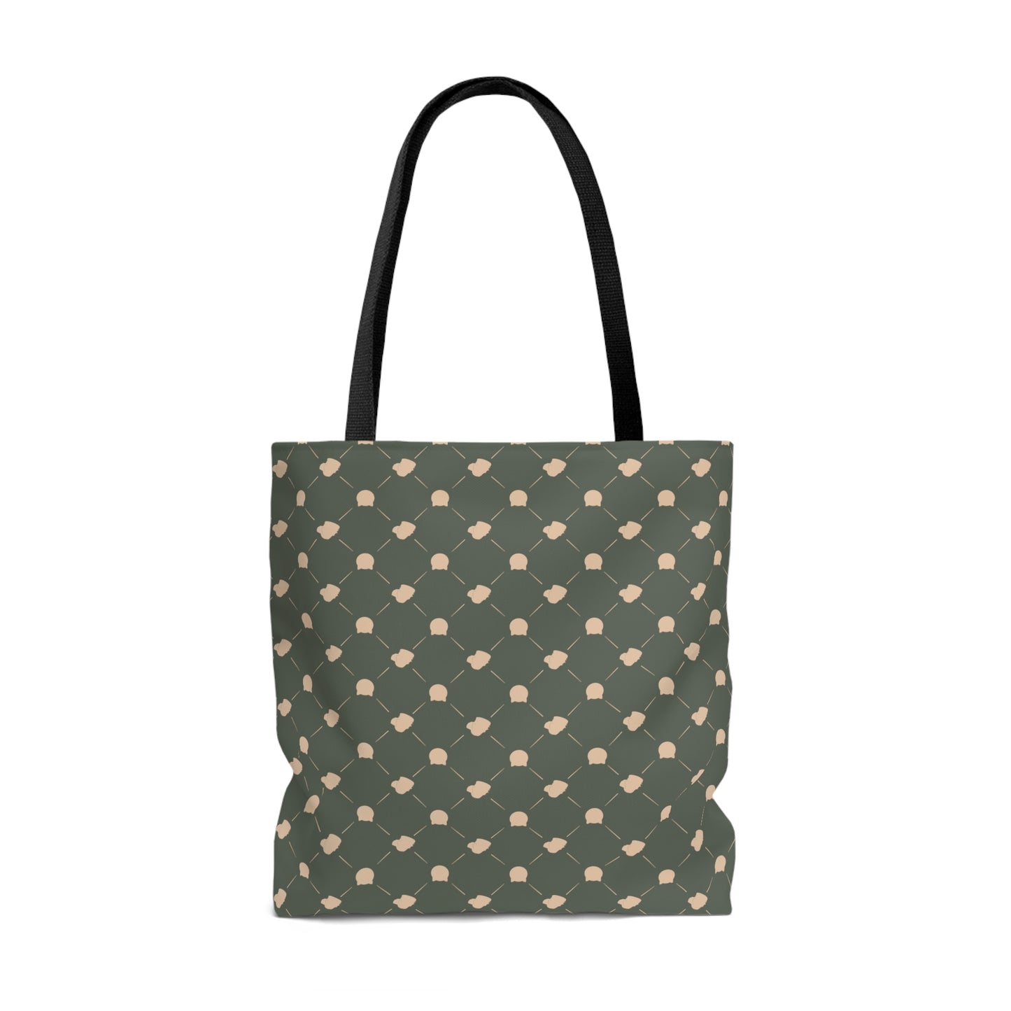 Lightweight Tote Bag - Cat & Dog in Sage