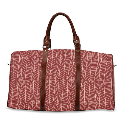 Herringbone - Berry Waterproof Travel Bag (Small)