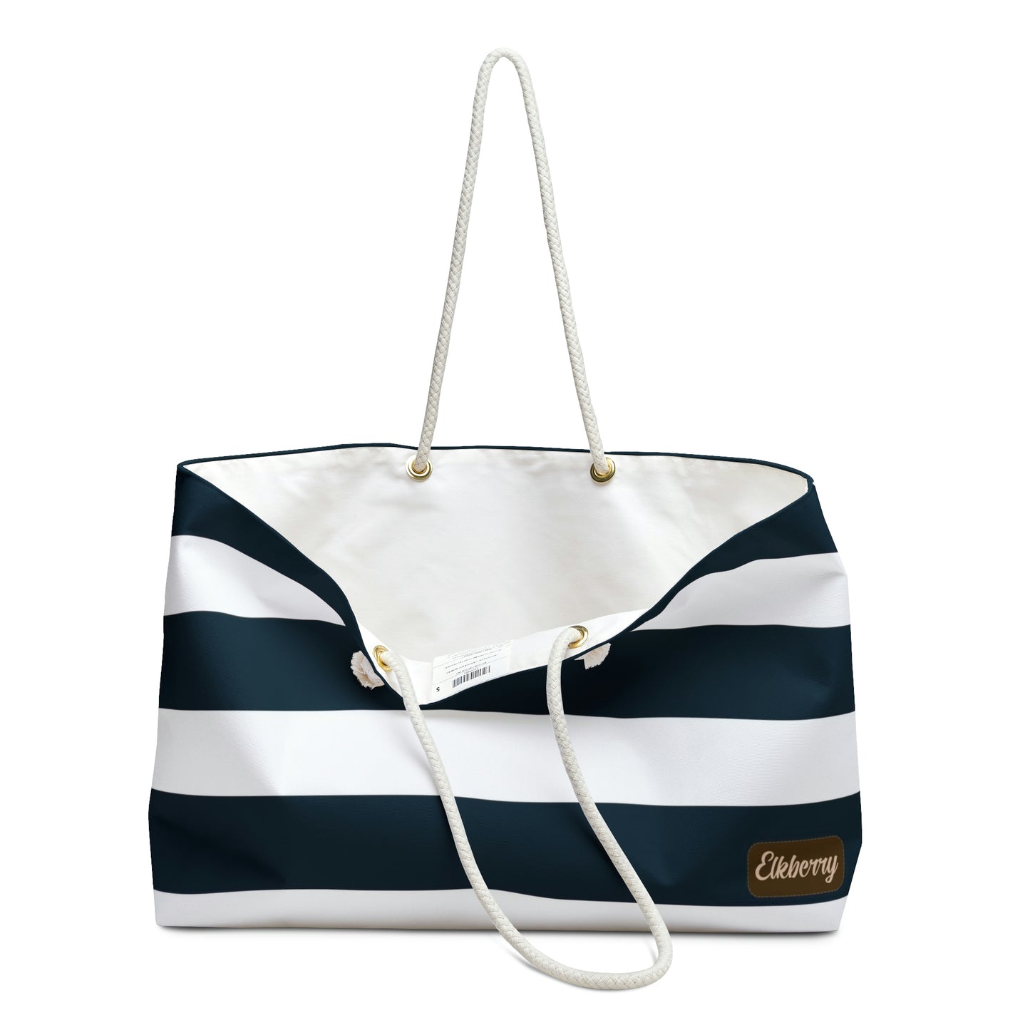 Weekender Tote Bag - Navy/White Stripes