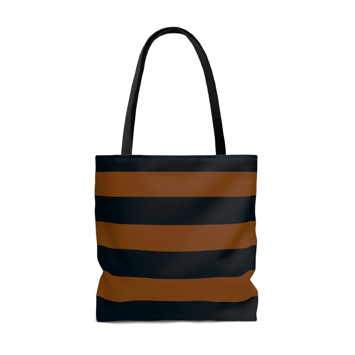 Lightweight Tote Bag - Pumpkin/Navy Stripes