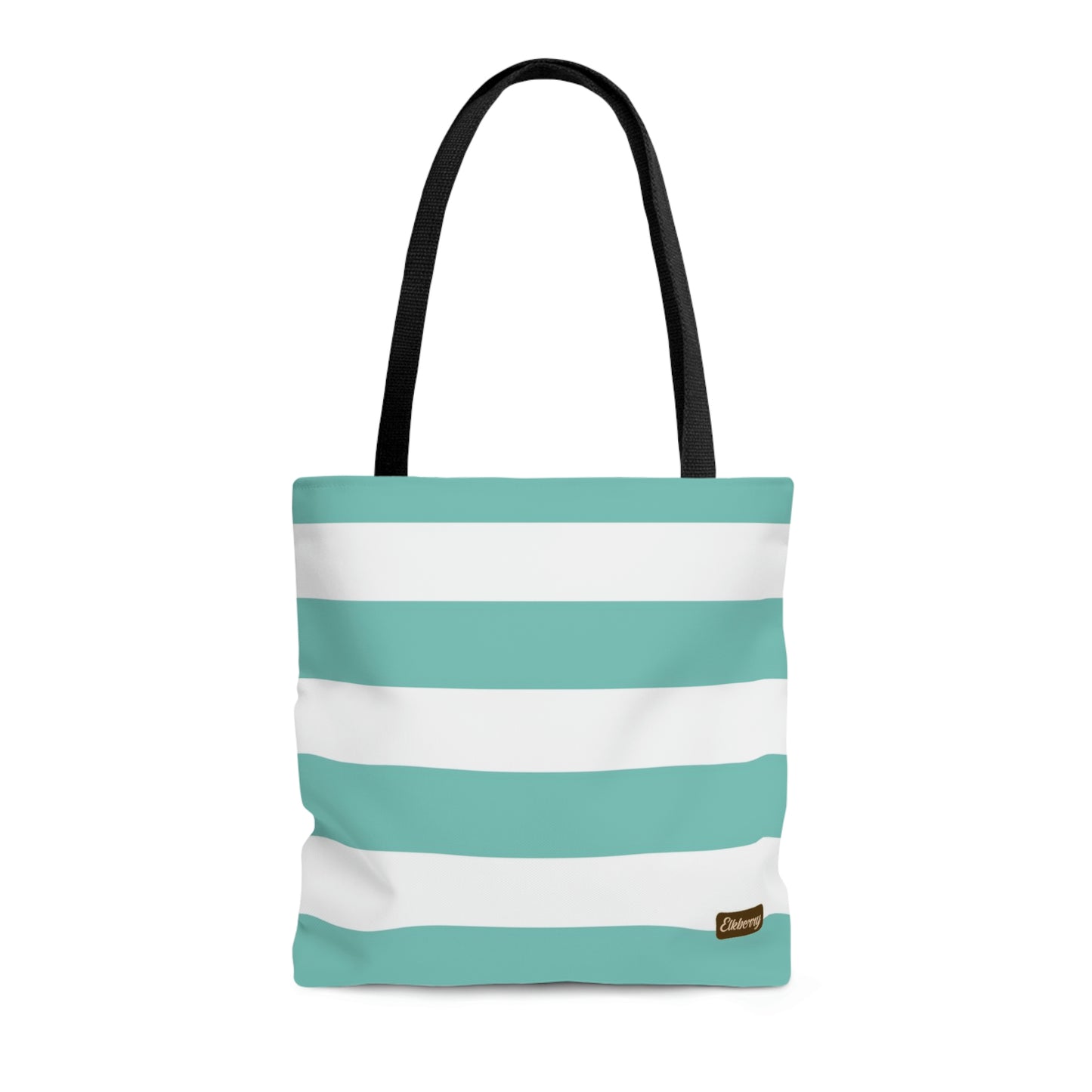 Lightweight Tote Bag - Aqua/White Stripes