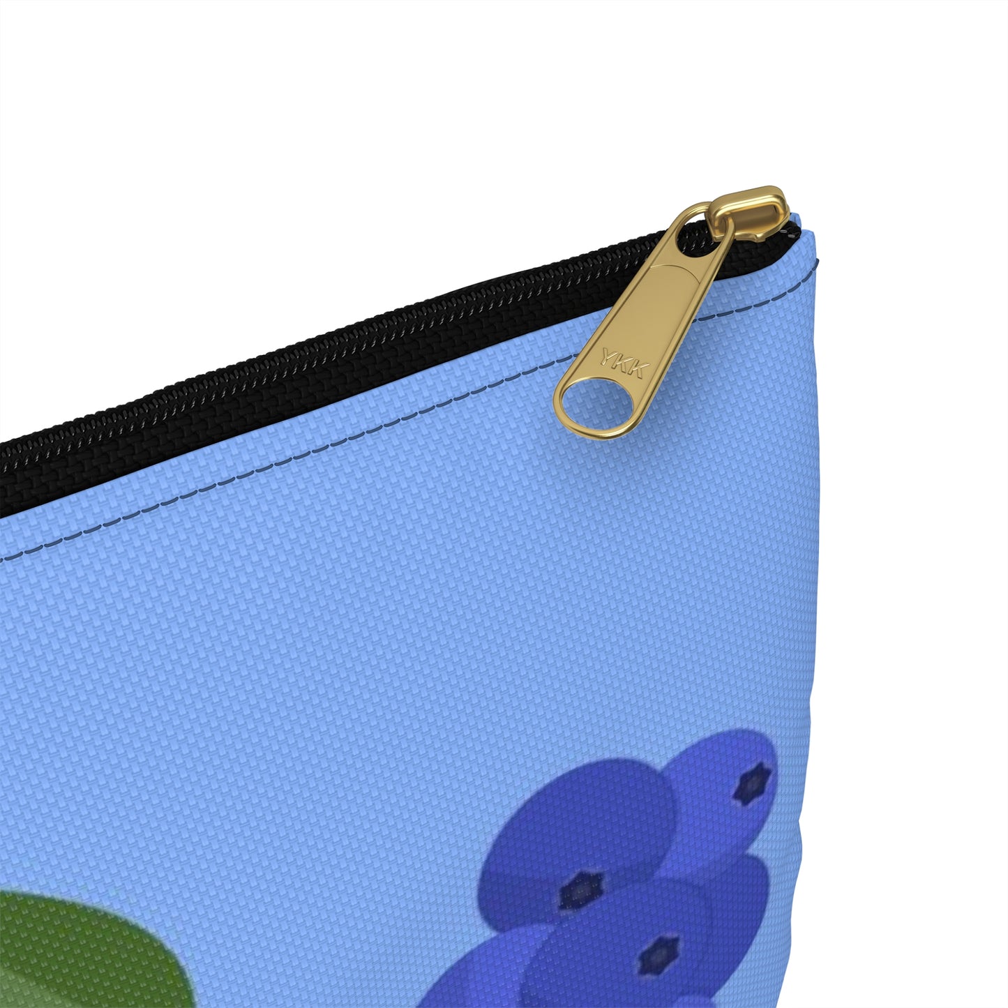 Flat Zipper Pouch - Blueberries